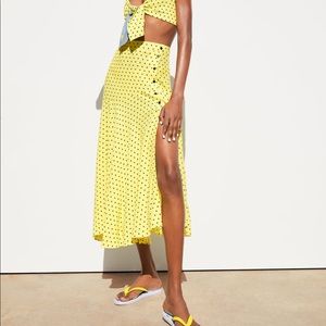 Zara polka dot maxi skirt